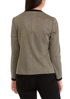 Women's Collarless Open Jacket