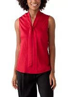 Women's Sleeveless Tie Front Blouse