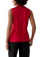 Women's Sleeveless Tie Front Blouse