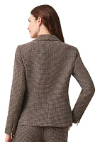 Petite One Button Shawl Collar Jacket