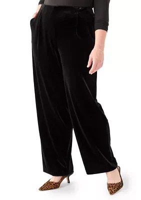 Plus Pull On Wide Leg Pants