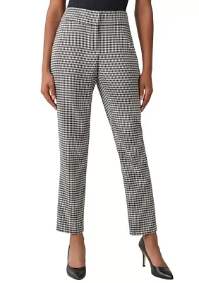 Petite Unlined Printed Slim Suit Separate Pants