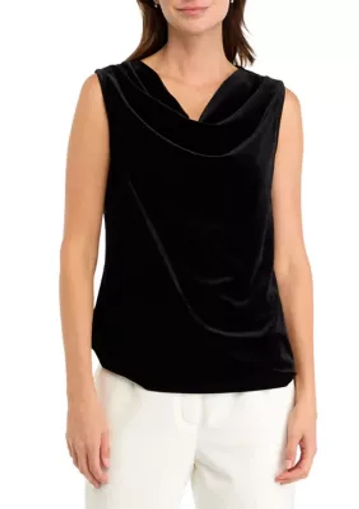 Women's Drape Neck Velvet Camisole