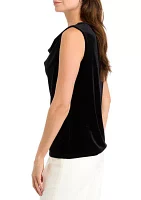 Women's Drape Neck Velvet Camisole