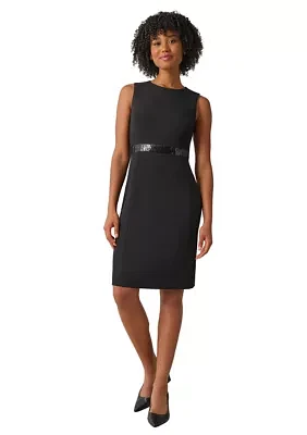 Women's Sheath Dress with Trim