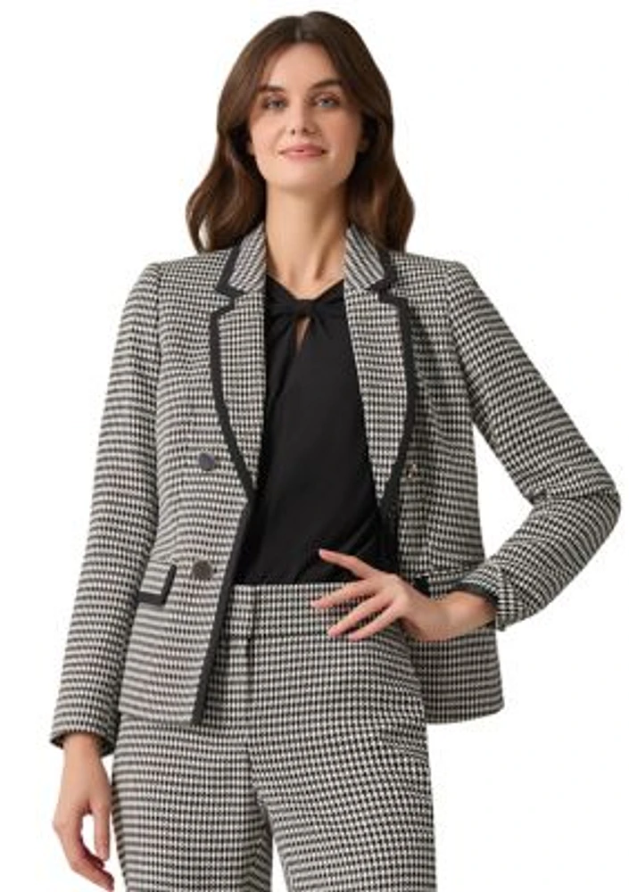 Petite Faux Double Breasted Printed Suit Separate Jacket