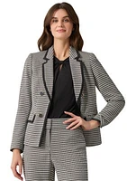 Petite Faux Double Breasted Printed Suit Separate Jacket