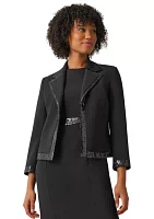 Women's Open Front Suit Separate Jacket with Sequin Trim