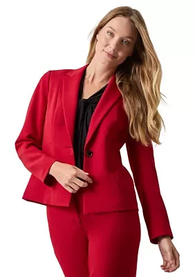 Women's One Button Jacket with Princess Seams