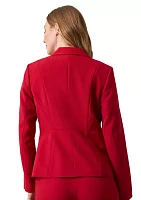 Women's One Button Jacket with Princess Seams