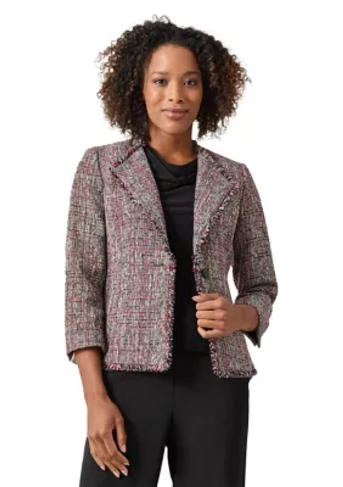 Women's One Button Wing Lapel Blazer