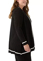 Plus Tipped Shark Bite Cardigan