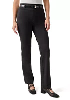 Women's High Rise Pull On Pants with Belt