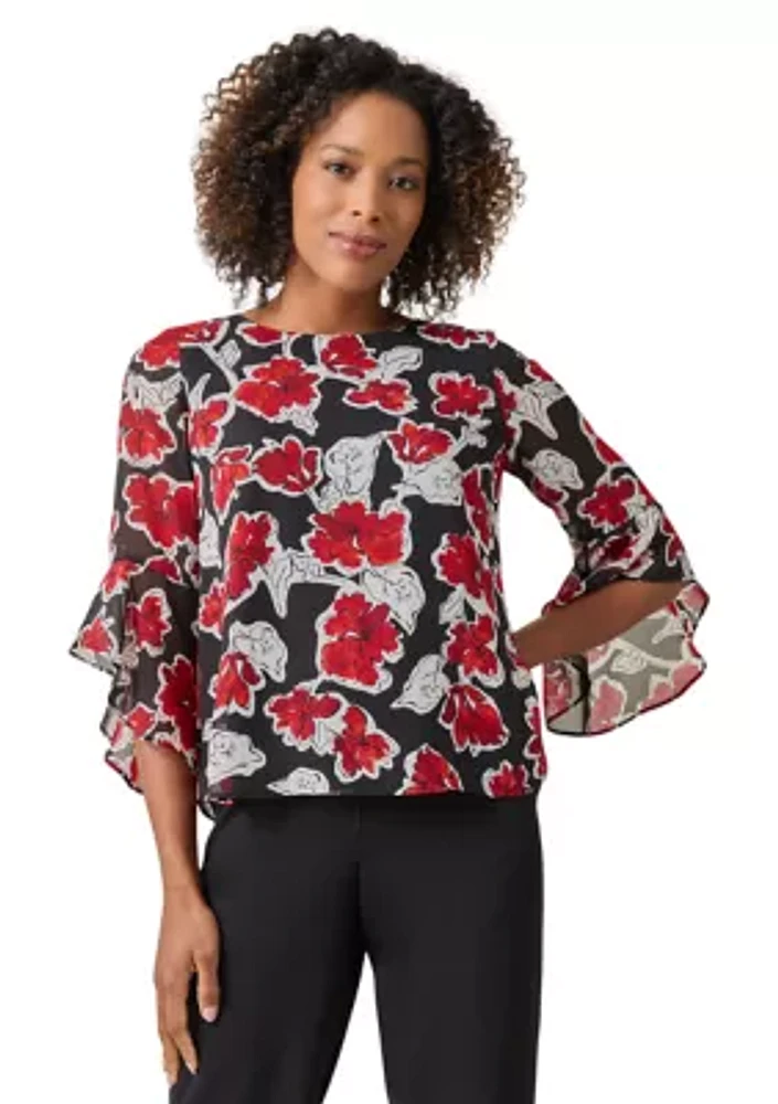 Women's Ruffle Sleeve Blouse