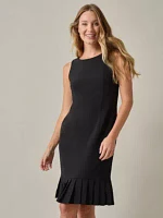 Petite Pleated Sheath Dress