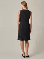 Petite Pleated Sheath Dress