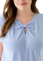 Plus Solid Keyhole Top