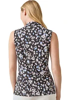 Women's Printed Knot Front Top