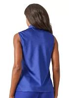 Women's Sleeveless Tie Neck Blouse