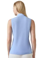 Women's Sleeveless Tie Neck Blouse