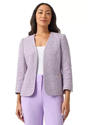 Petite Open Jacket with 3/4 Sleeves