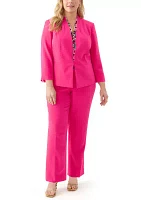 Plus Stretch Crepe Open Blazer Jacket