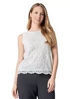 Women's Lace Front Knit Top