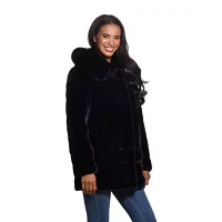 Hooded Faux Fur Jacket