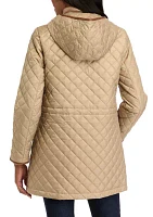 Women's Quilted Coat with Crest