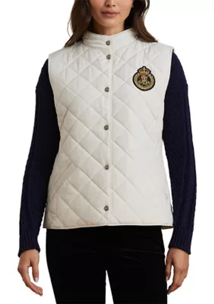 Quilted Vest with Crest