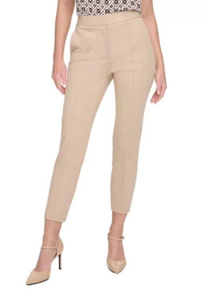 Women's Pintuck Slim Leg Ankle Pants