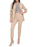 Women's Pintuck Slim Leg Ankle Pants