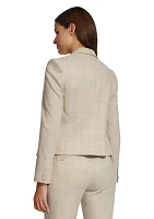 Women's Open Front Check Jacket