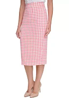 Women's Gingham Pencil Skirt