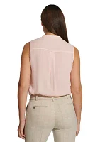 Women's Sleeveless Ruffle Blouse