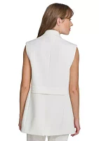 Women's Solid Vest with Back Belt