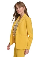 Women's Solid Slim Fit Suit Separate Blazer