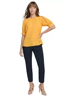 Women's Textured Puff Sleeve Blouse