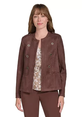 Women's Faux Suede Band Jacket