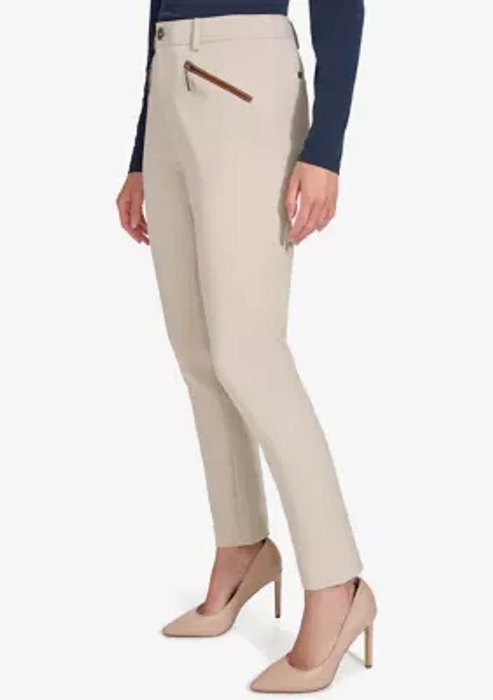 Women's Slim Ankle Pant with Zipper Pockets