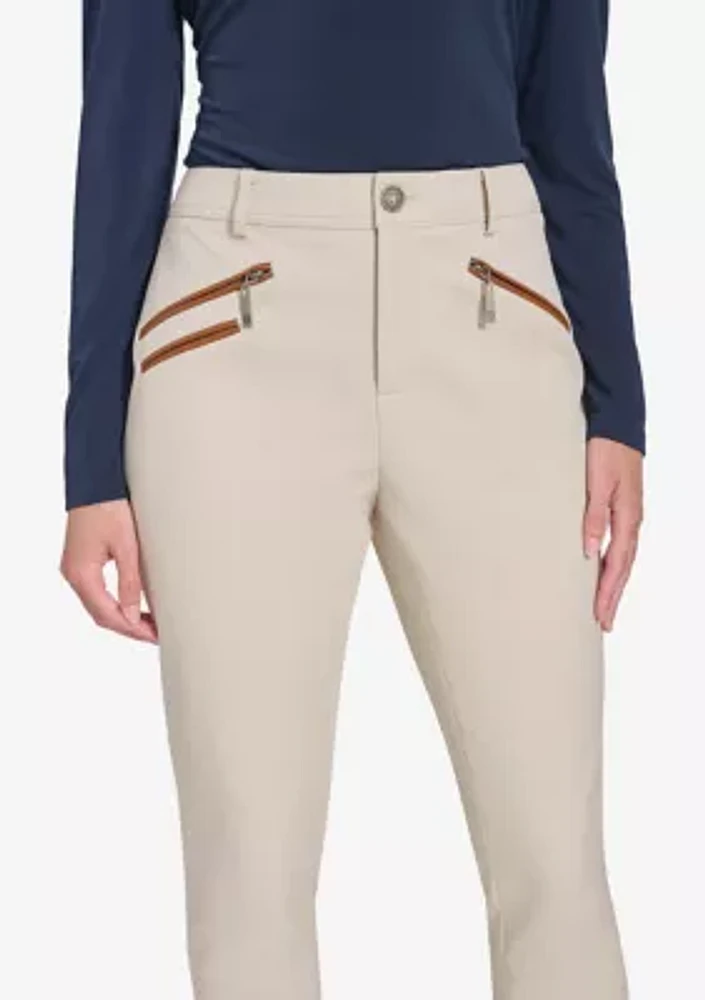 Women's Slim Ankle Pant with Zipper Pockets