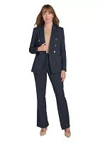 Women's Double Breaster Lurex Pinstripe Blazer