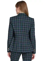 Women's Slim Fit Plaid Blazer