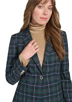 Women's Slim Fit Plaid Blazer