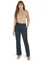 Women's Plaid Sutton Bootcut Trouser Pants