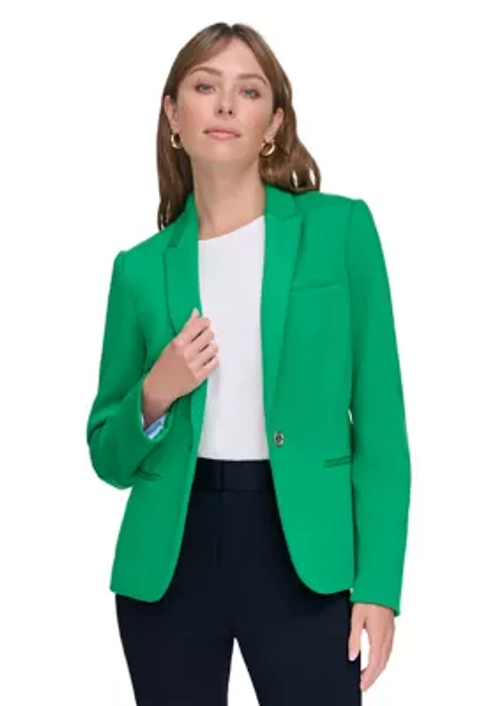 Women's Textured One Button Blazer
