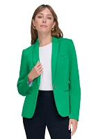 Women's Textured One Button Blazer