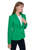 Women's Textured One Button Blazer