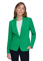 Women's Textured One Button Blazer