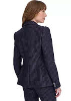 Women's Slim Fit Pinstripe Blazer